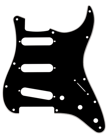 Fender 11-Hole Modern-Style Stratocaster® S/S/S Pickguard (Black) 0991359000
