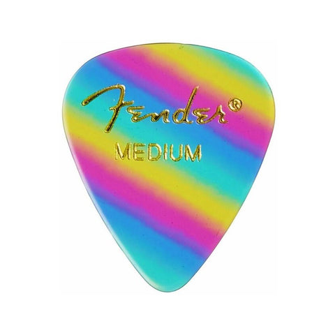 Fender 351 Shape Guitar Picks, Rainbow, Medium (12) 1980351102