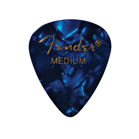 Fender Premium Celluloid 351 Shape Picks, Medium, Blue Moto, 12-Pack 1980351802