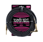 Ernie Ball 10 Ft Braided Straight / Angle Instrument Cable - Black P06081
