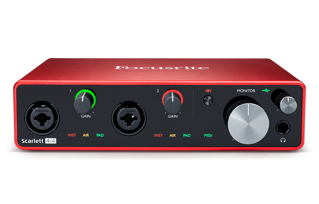 Focusrite Scarlett 4i4 3rd Gen 4-out USB Audio Interface – Pro