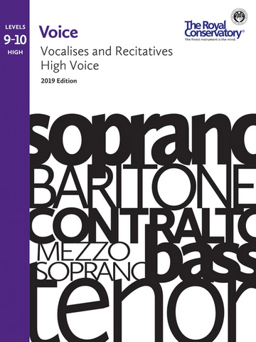 RCM - Voice Vocalises & Recitatives Levels 9-10: High Voice