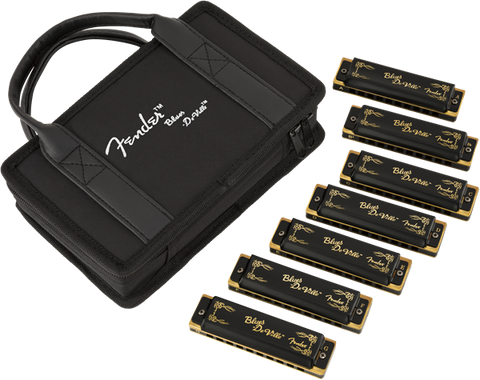 Fender Blues DeVille Harmonica, Pack of 7 with Case 0990702049