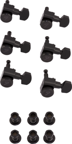 Fender Locking Stratocaster®/Telecaster® Staggered Tuning Machines (Black) (6) 0990818400