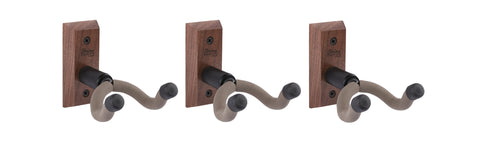 String Swing Guitar Wall Mount for Acoustic & Electric Guitars CC01K-Black Walnut 3-PACK