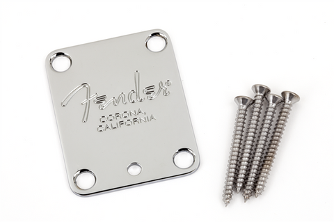 Fender 4-Bolt American Series Guitar Neck Plate with "Fender Corona" Stamp 0991445100