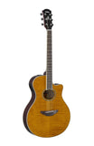 Yamaha Flamed Maple Top Thinline Cutaway Acoustic-Electric Guitar, Amber APX600FM AM