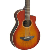 Yamaha 3/4-size Exotic-Top Wood Thin-line Cutaway Acoustic Guitar, Light Amber Burst - APXT2EW LAB