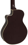 Yamaha 3/4-size Exotic-Top Wood Thin-line Cutaway Acoustic Guitar, Tobacco Brown Sunburst - APXT2EW TBS
