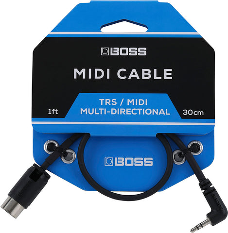Boss MIDI Cable TRS / MIDI Multi-Directional 1 Ft (30cm) - BMIDI-1-35