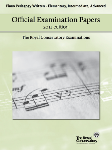 RCM - 2011 Examination Papers: Piano Pedagogy Written