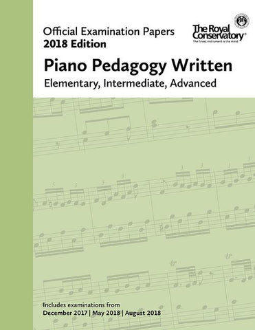 RCM - 2018 Examination Papers: Piano Pedagogy Written
