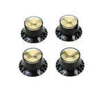 Gibson Top Hat Knobs (4), Black-Gold PRMK-020