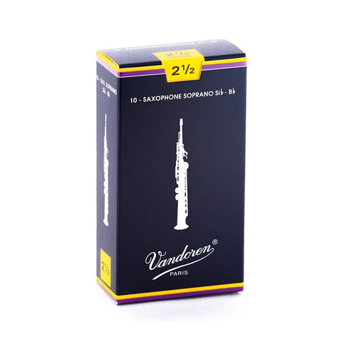 Vandoren Traditional Soprano Saxophone Reeds 2.5, 10/Pack - SR2025