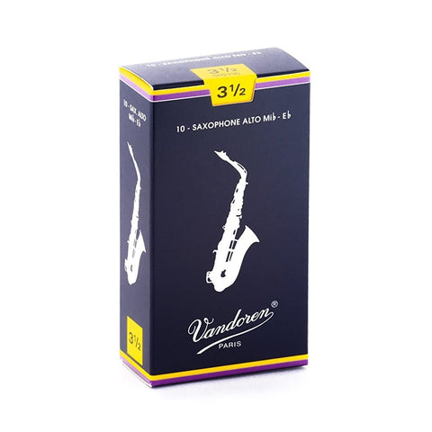 Vandoren Traditional Alto Saxophone Reeds 3.5, 10/Pack - SR2135