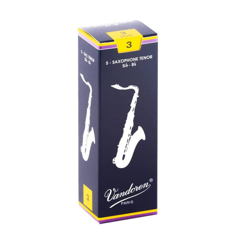 Vandoren Traditional Tenor Saxophone Reeds 3.0, 5/Pack - SR223
